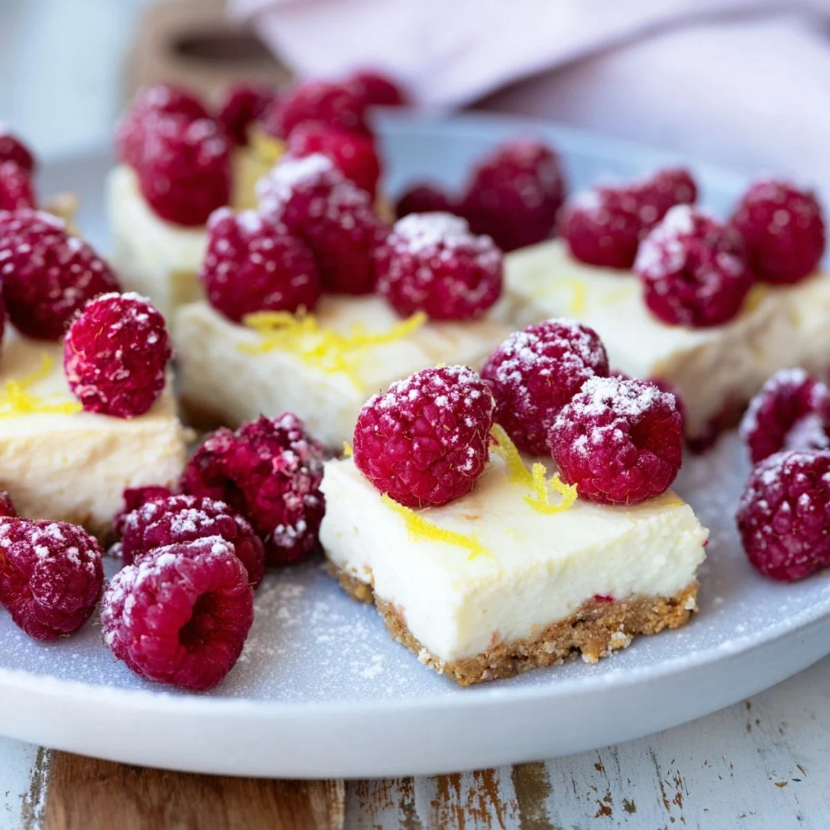 Golden-brown Decadent Lemon Curd and Blueberry Squares, layered with vibrant blueberries, ready to eat.