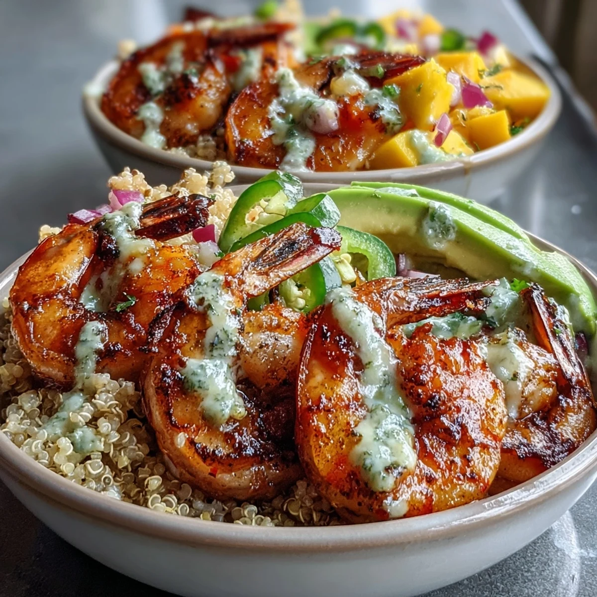 Fresh Shrimp Creamy Avocado Bowls