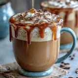 Creamy dandelion tea latte with oat milk and honey, a soothing caffeine-free drink with a touch of natural sweetness.