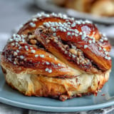 Delightful swirl of spicy cardamom filling baked into fluffy {{Swedish Cardamom Buns}}.