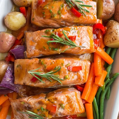 One-Tray Baked Salmon Honey