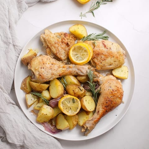 One-Dish Baked Chicken Thighs