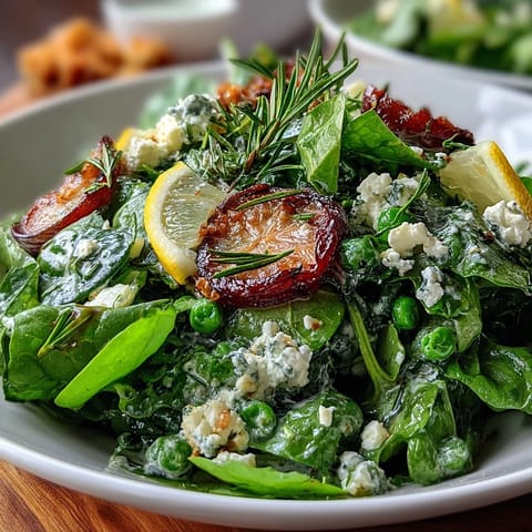 Bright lemon vinaigrette spring salad with radishes and peas, a vibrant mix of crisp greens, colorful veggies, and tangy citrus dressing.