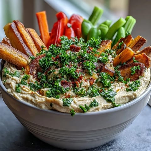 Vibrant snack cups layered with creamy hummus and colorful fresh vegetable sticks, perfect for healthy on-the-go munching.