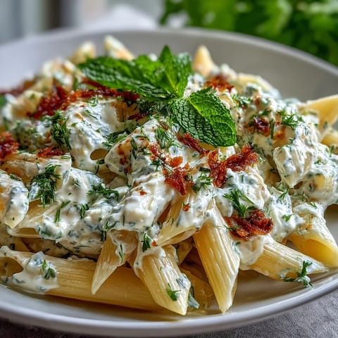 Creamy pea and ricotta pasta with fresh mint, a vibrant vegetarian dish perfect for spring.  