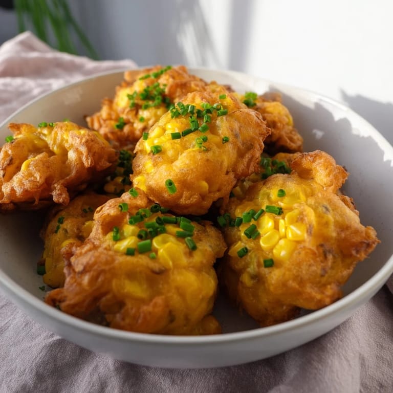 Imagine these golden corn and cheddar fritters, showcasing sweet corn kernels and sharp cheddar cheese.