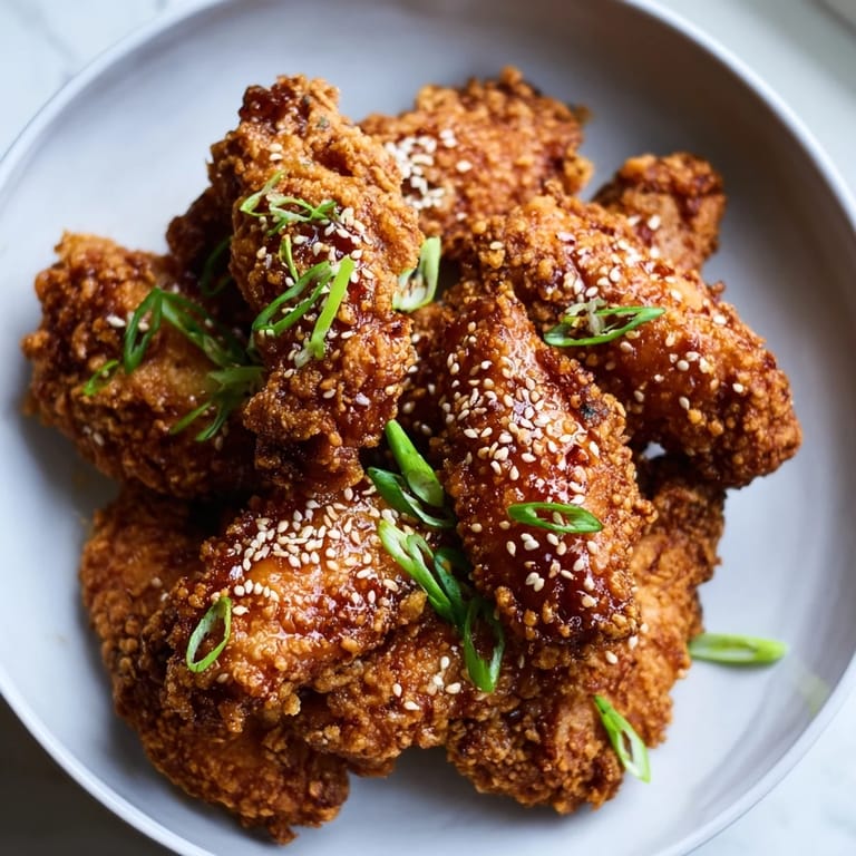 Savory Crispy Honey-Chili Glazed Chicken Wings, coated in a sticky, sweet, and spicy sauce, perfect appetizer.