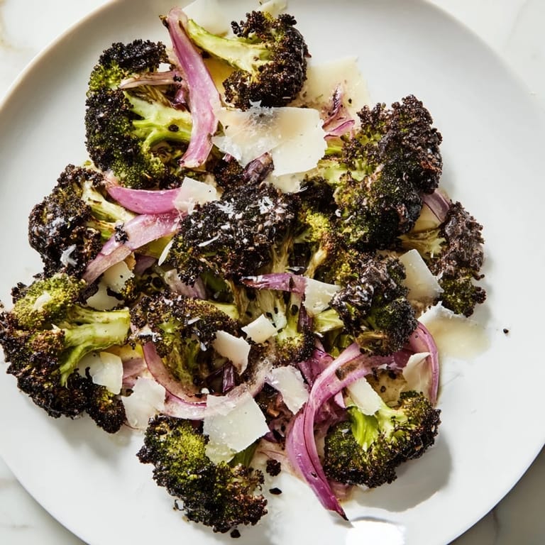Freshly made Charred Broccoli Salad with vibrant green roasted broccoli, perfect vegetarian meal ideas.