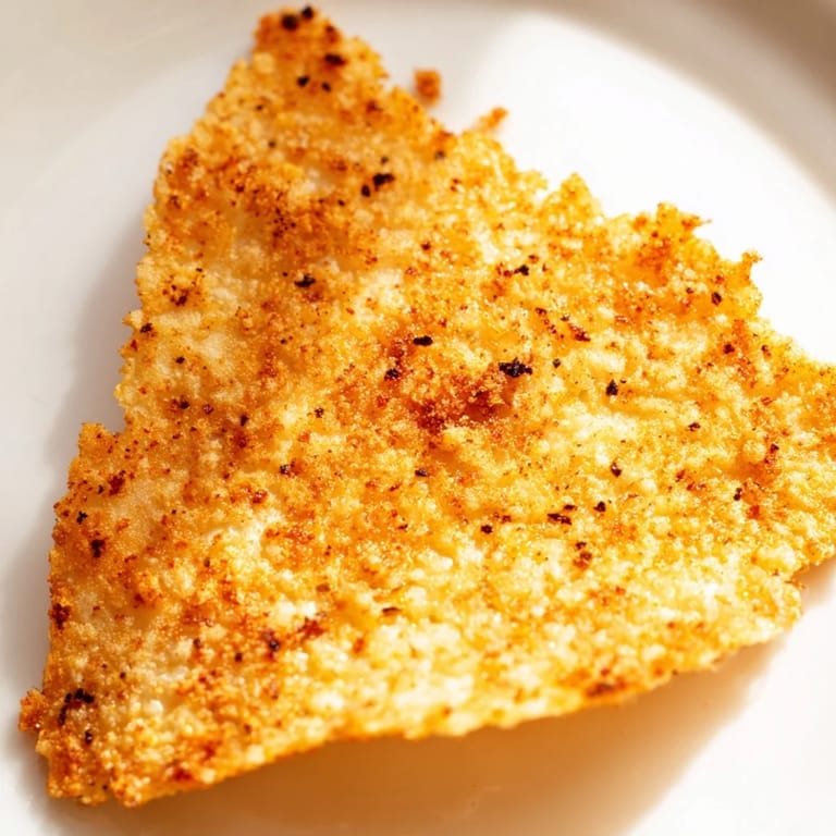 Crisp Cottage Cheese Chips piled high on a white plate, ready for a healthy, protein-rich snack or appetizer.