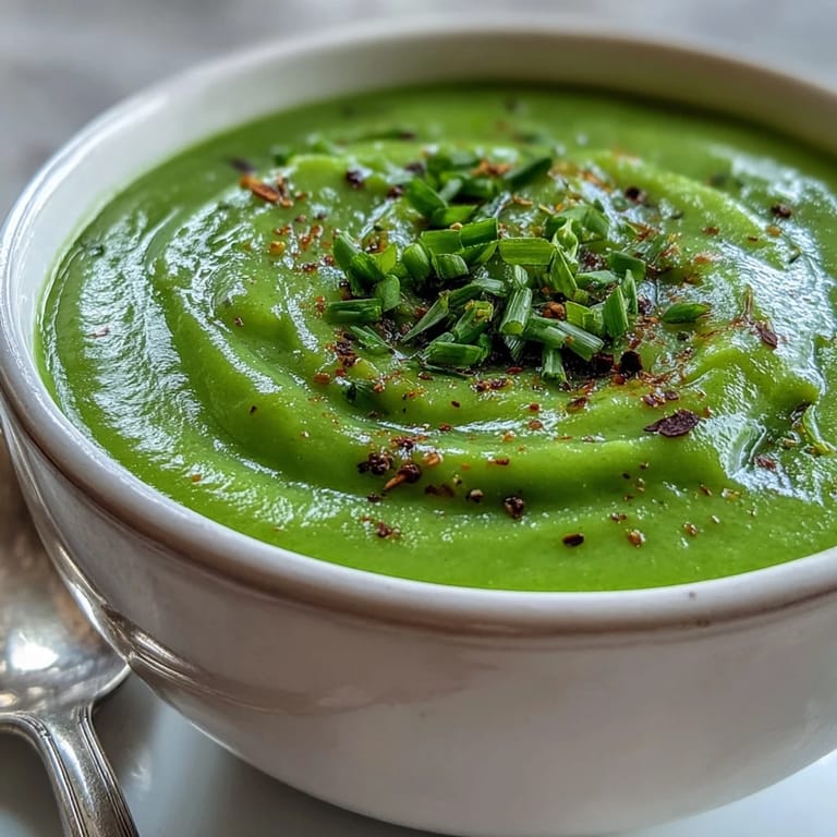 Close-up of rich Cream of Broccoli Soup with a swirl of cream, ready to be enjoyed for dinner.