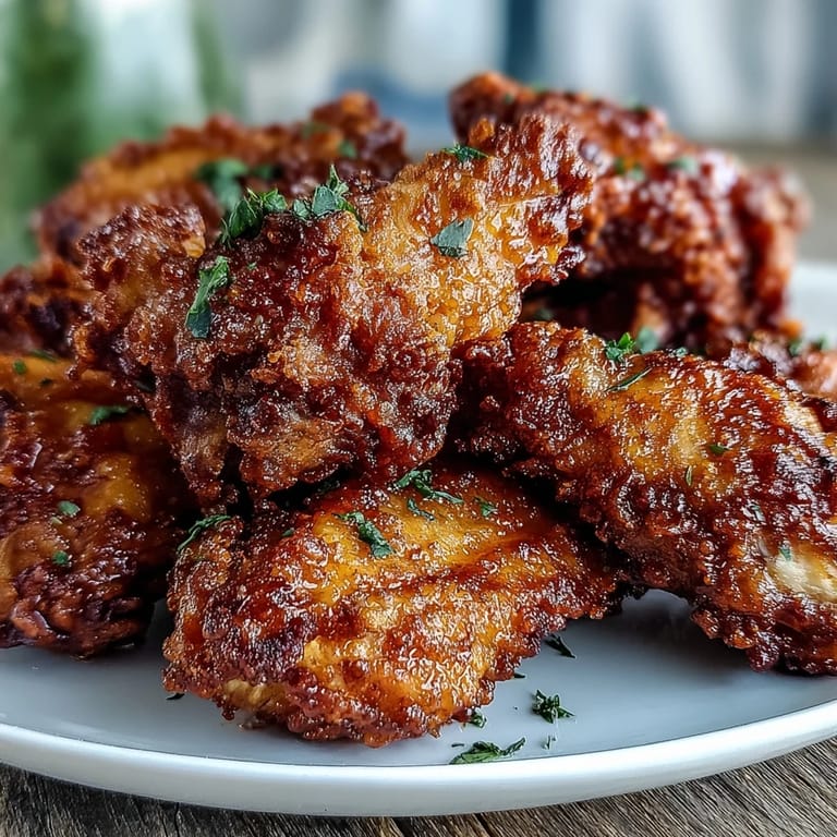 Perfectly seasoned Fried Chicken Wings served hot with creamy blue cheese dip and crisp celery sticks on the side.