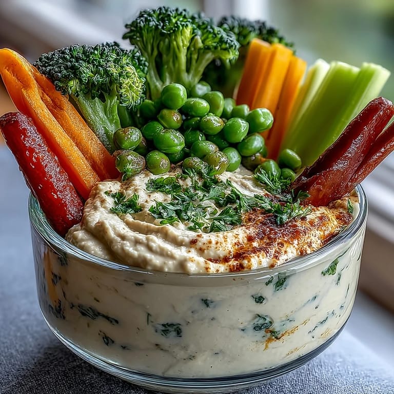 Crunchy, nutrient-packed snack cups filled with smooth hummus and crisp veggies—ideal for picnics, lunchboxes, or travel.