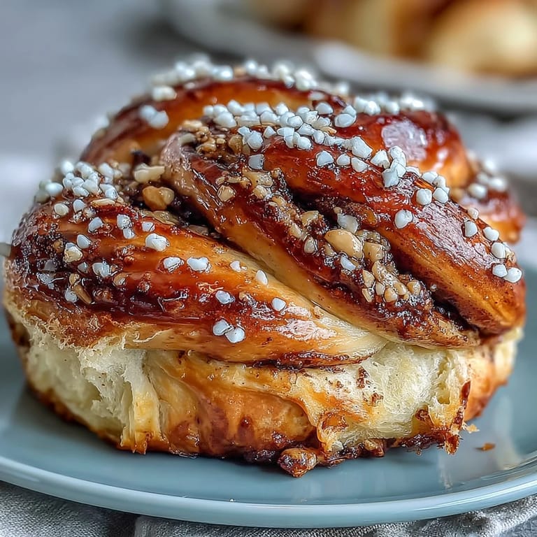 Delightful swirl of spicy cardamom filling baked into fluffy {{Swedish Cardamom Buns}}.