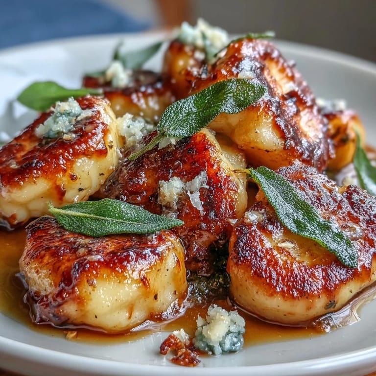 Pillowy brown butter sage gnocchi, a quick and easy vegetarian meal with toasted sage.