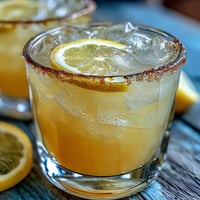 Sparkling fermented lemonade, bubbly with fresh lemon, a refreshing homemade probiotic drink.